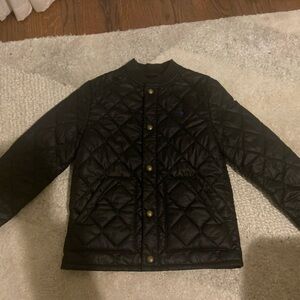 Polo Ralph Lauren Jacket Coat Youth Small (8)Black Puffer Quilted Blue Pony